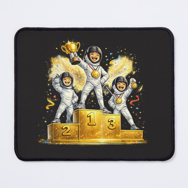 Item preview, Fencing Champion Medal – Sticker Design designed and sold by ChillCharmStudio.