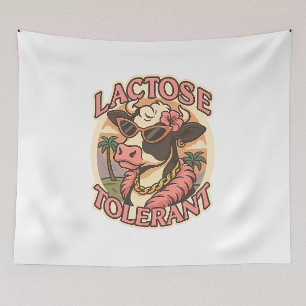 Item preview, Lactose Tolerant Cow with Sunglasses – Tropical Double Meaning Humor designed and sold by Aryabek.