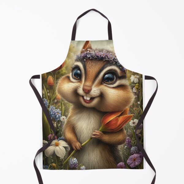 Item preview, Cute Chipmunk with Flower Crown designed and sold by PetsArt.