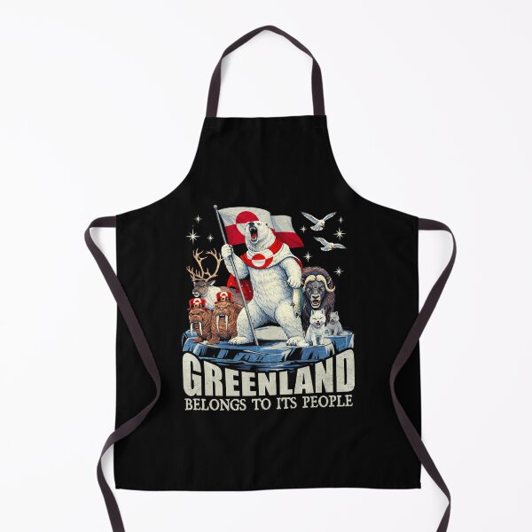 Item preview, Greenland Belongs To Its People – Distressed Flag Statement Graphic designed and sold by PrettyInk.