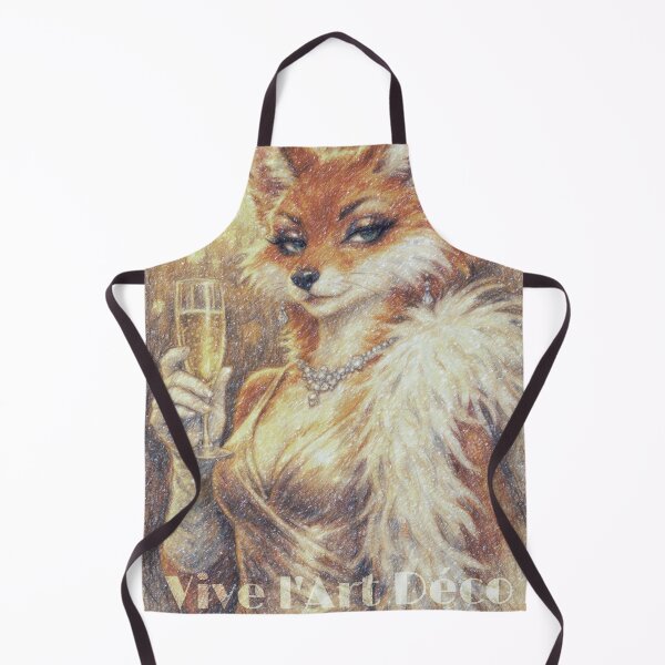 Item preview, Foxy Elegance: Vive l'Art Déco Champagne Toast designed and sold by Drawings Project.