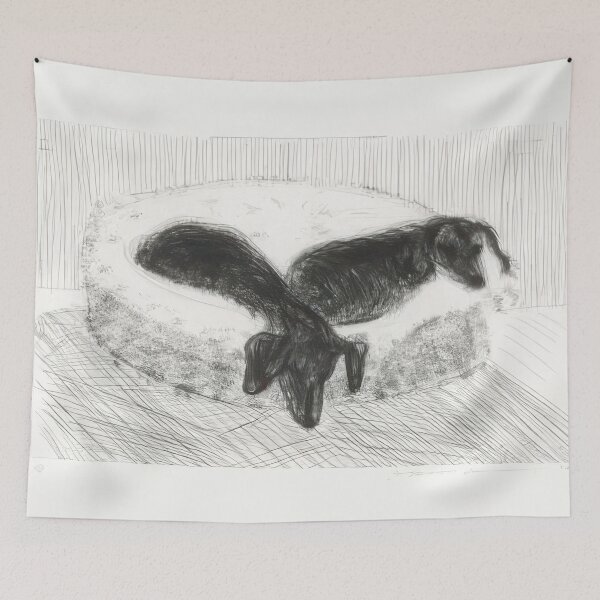 Item preview, Dog Etching No. 1  By David Hockney designed and sold by Tommypaitersy.