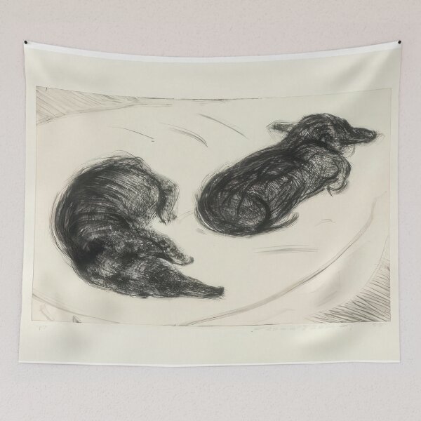 Item preview, Dog Etching No. 2  By David Hockney designed and sold by Tommypaitersy.