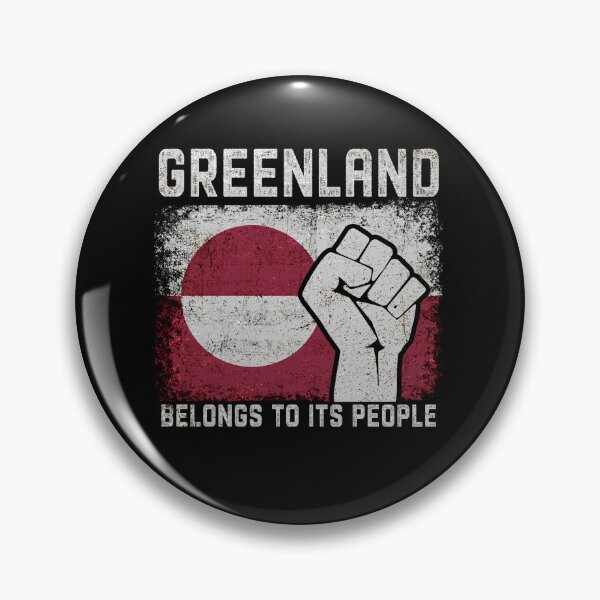 Item preview, Greenland Belongs To Its People – Distressed Flag Statement Graphic designed and sold by PrettyInk.