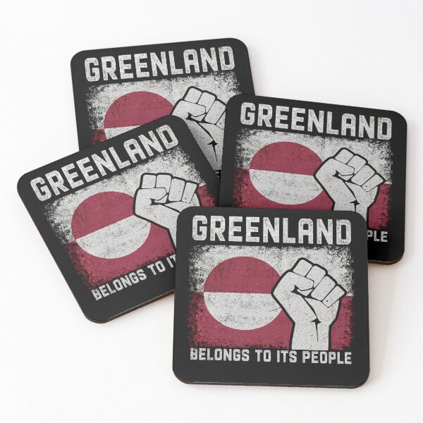 Item preview, Greenland Belongs To Its People – Distressed Flag Statement Graphic designed and sold by PrettyInk.