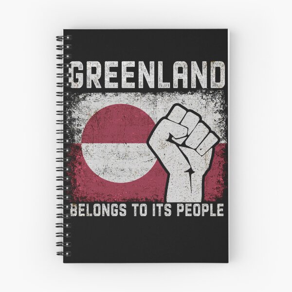 Item preview, Greenland Belongs To Its People – Distressed Flag Statement Graphic designed and sold by PrettyInk.