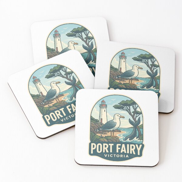 Item preview, Port Fairy Victoria with Lighthouse and Whale Tail designed and sold by Aryabek.