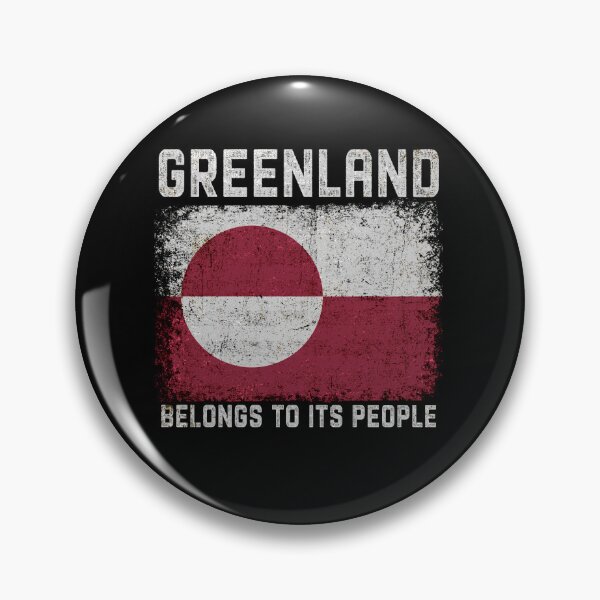 Item preview, Greenland Belongs To Its People – Distressed Flag Statement Graphic designed and sold by PrettyInk.