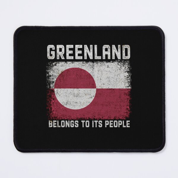 Item preview, Greenland Belongs To Its People – Distressed Flag Statement Graphic designed and sold by PrettyInk.