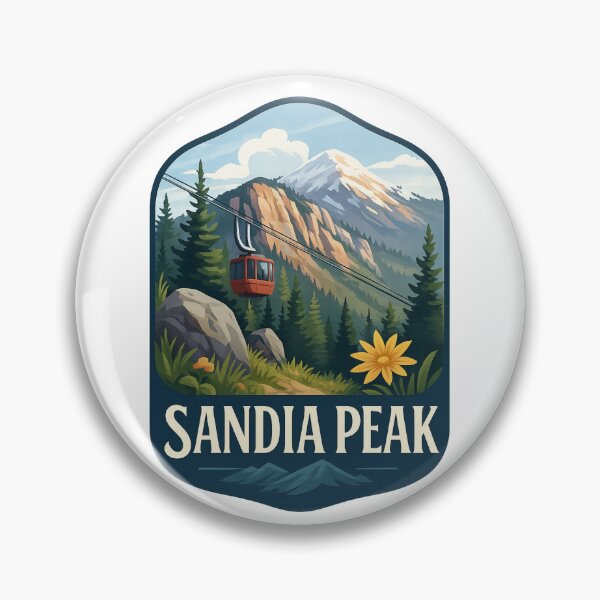 Item preview, Sandia Peak New Mexico with Tramway and Wildflowers designed and sold by Aryabek.