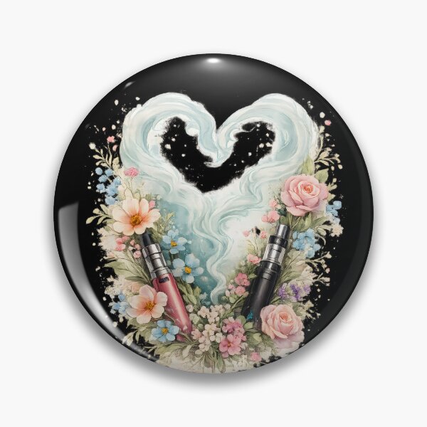 Item preview, Vape Bloom Heart – Floral Vapor Watercolor Art designed and sold by House of Taste Vape Designs.