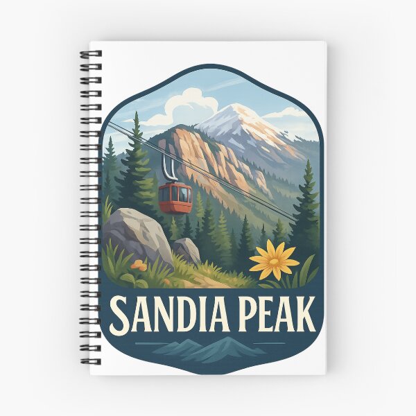 Item preview, Sandia Peak New Mexico with Tramway and Wildflowers designed and sold by Aryabek.