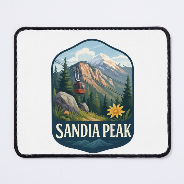 Item preview, Sandia Peak New Mexico with Tramway and Wildflowers designed and sold by Aryabek.