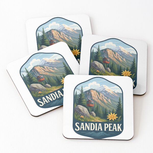 Item preview, Sandia Peak New Mexico with Tramway and Wildflowers designed and sold by Aryabek.