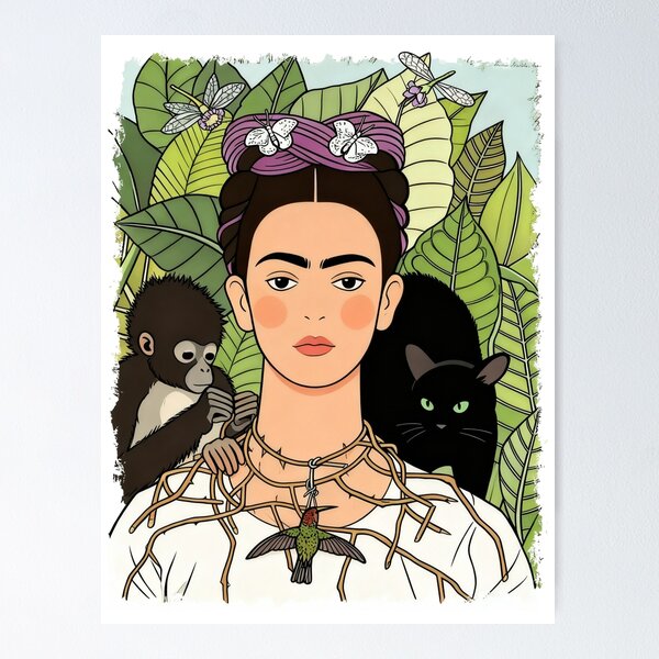 Item preview, Frida Kahlo’s illustration  designed and sold by Arte Cartoon From TagTeam Group.