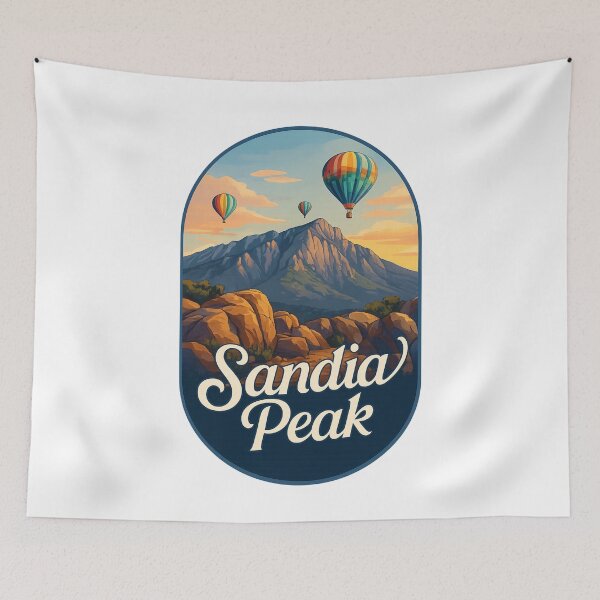 Item preview, Sandia Peak Tramway with Hot Air Balloons – Albuquerque, New Mexico designed and sold by Aryabek.