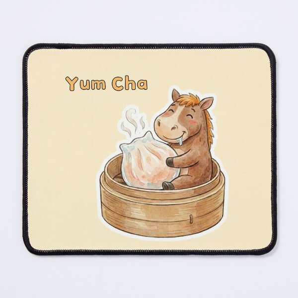 Item preview, Yum Cha Lover - Cute Horse in Dim Sum Basket designed and sold by NicoleLeung028.