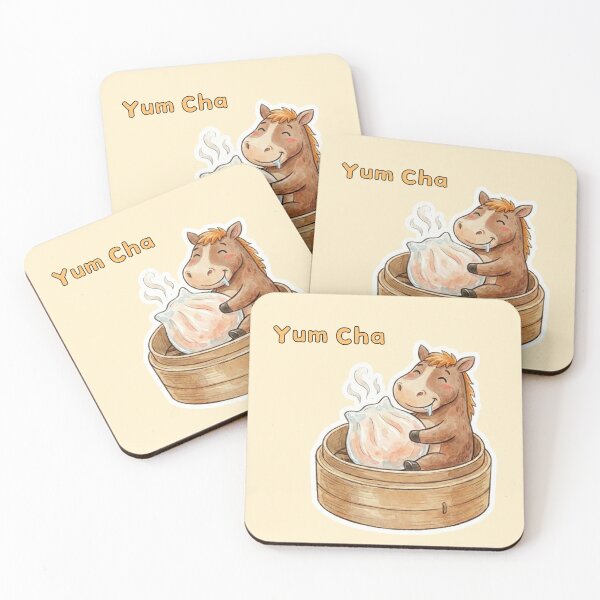 Item preview, Yum Cha Lover - Cute Horse in Dim Sum Basket designed and sold by NicoleLeung028.