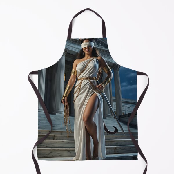 Item preview, Blindfolded Horned Justice at Moonlit Courthouse designed and sold by CathryneDelamort.