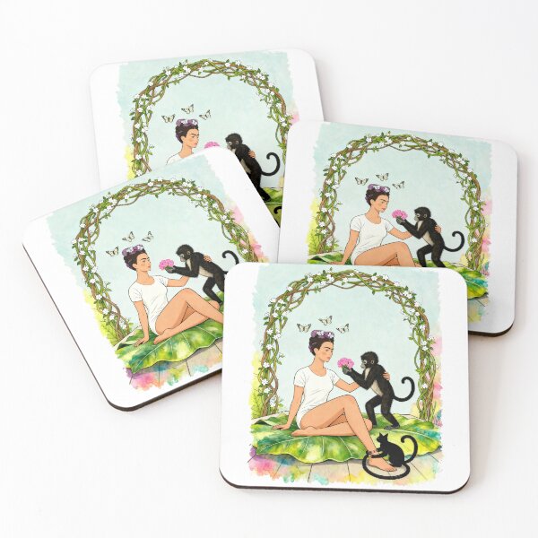 Item preview, Frida Kahlo’s monkey illustration  designed and sold by Arte Cartoon From TagTeam Group.