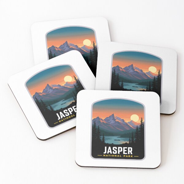 Item preview, Jasper National Park Morning Light Route Across Endless Alpine Ranges designed and sold by Simsimah26Parks.
