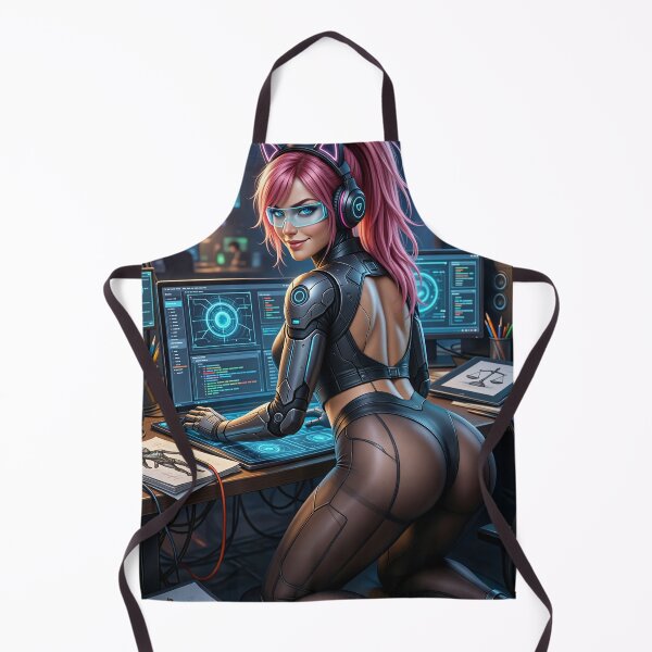 Item preview, Cathrynedelamort Cybernetic Justice At Desk designed and sold by CathryneDelamort.