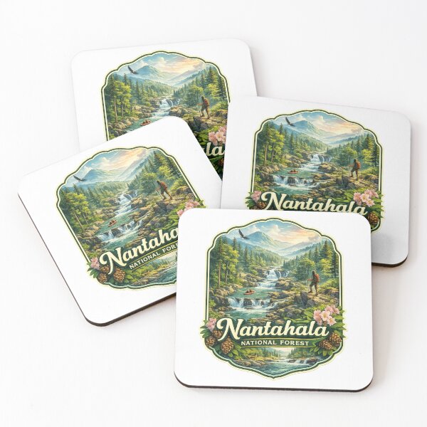 Item preview, Nantahala National Forest with River, Hiker, and Rafting – Western North Carolina designed and sold by StampMyPassport.