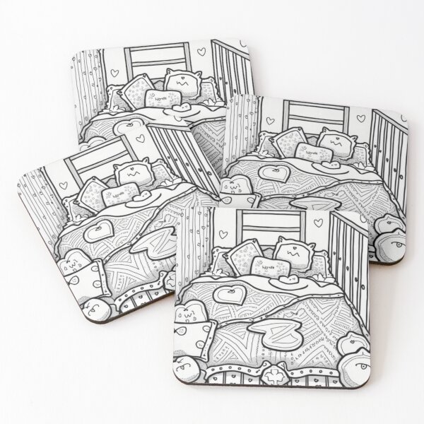 Item preview, Part 5 Cozy Hearts Coloring Page – Relaxing Black and White Line Art designed and sold by Kookyclan.