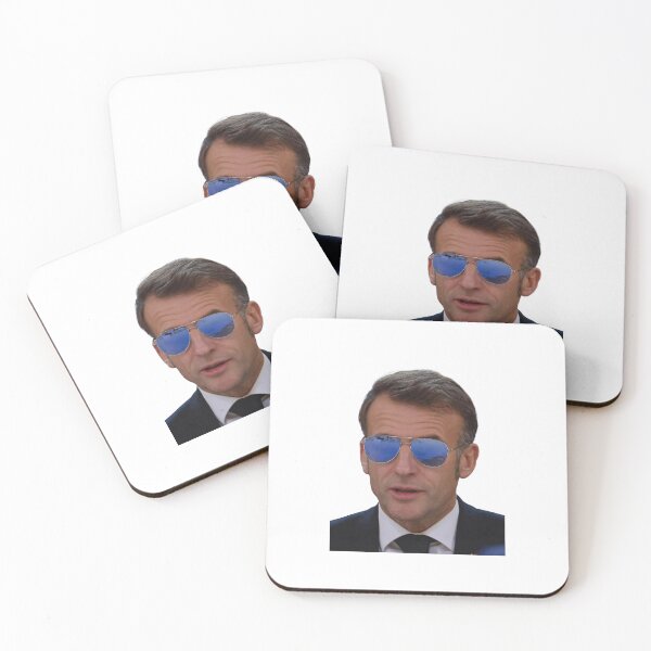 Item preview, Even Emmanuel Macron wearing sunglasses designed and sold by Crealice.