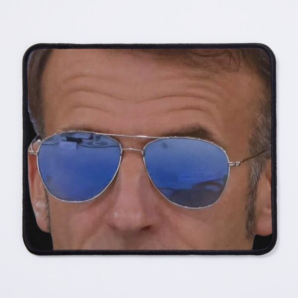 Item preview, Even Emmanuel Macron wearing sunglasses designed and sold by Crealice.