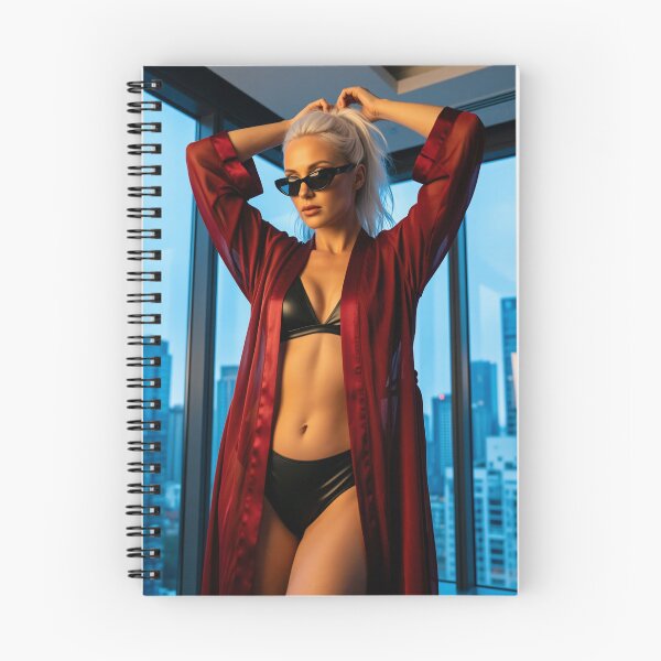 Item preview, Platinum Hair Woman in Red Robe with City View designed and sold by CathryneDelamort.