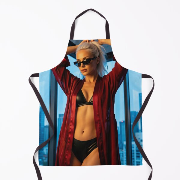 Item preview, Platinum Hair Woman in Red Robe with City View designed and sold by CathryneDelamort.