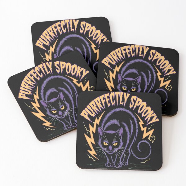 Item preview, Midnight Black Cat Purrfectly Spooky Halloween Spirit Witchy Feline designed and sold by brinbotty.