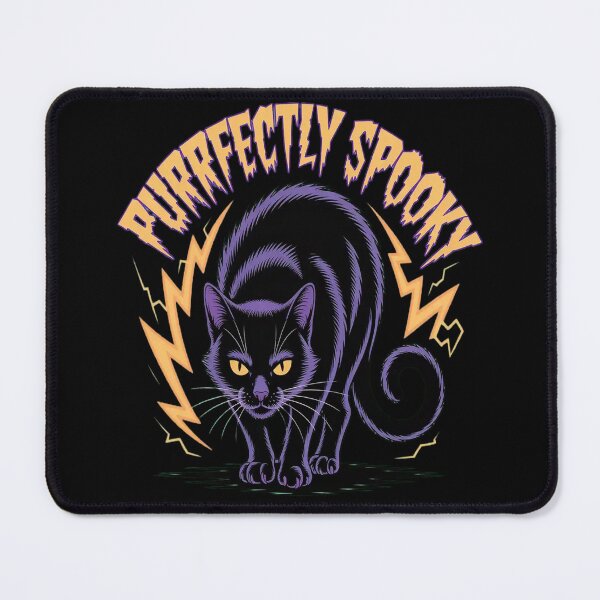 Item preview, Midnight Black Cat Purrfectly Spooky Halloween Spirit Witchy Feline designed and sold by brinbotty.