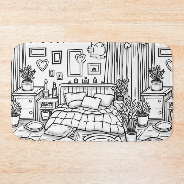Item preview, Part 6 Cozy Hearts Coloring Page – Relaxing Black and White Line Art designed and sold by Kookyclan.