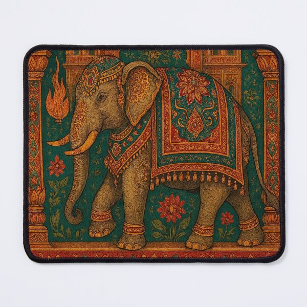 Item preview, Ornate Indian Elephant Art – Vintage Palace Illustration designed and sold by myforestfog.