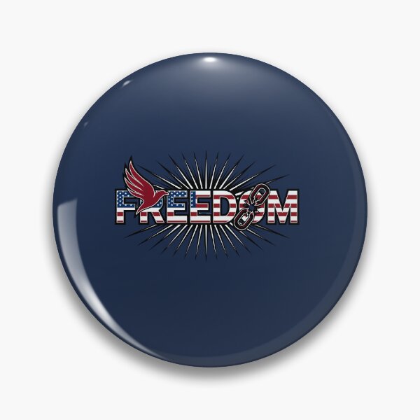Item preview, FREEDOM Burst – Patriotic Flag Typography with Dove and Broken Chain designed and sold by THE-DAILY-DRIPS.