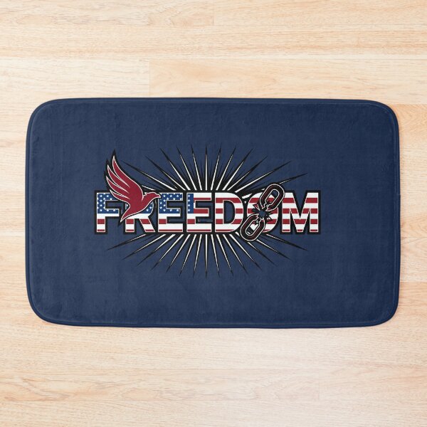 Item preview, FREEDOM Burst – Patriotic Flag Typography with Dove and Broken Chain designed and sold by THE-DAILY-DRIPS.