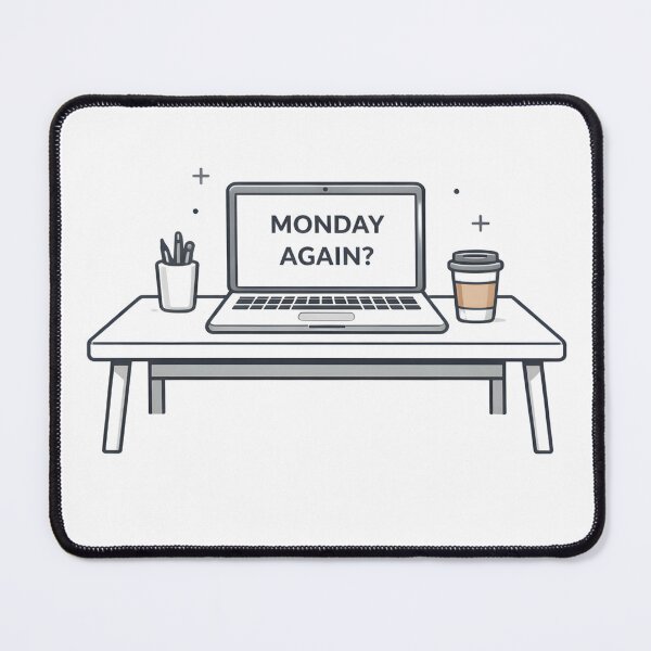 Item preview, Monday Again? – Funny Monday Mood Remote Work & Office Desk Design designed and sold by Hischers Solution.