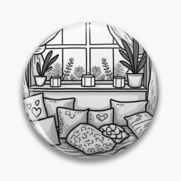 Item preview, Part 7 Cozy Hearts Coloring Page – Relaxing Black and White Line Art designed and sold by Kookyclan.