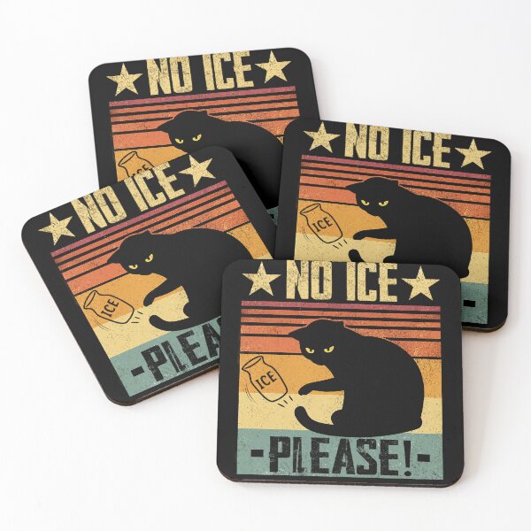 Item preview, No Ice Please! Funny Anti-Ice Cat designed and sold by PrettyInk.