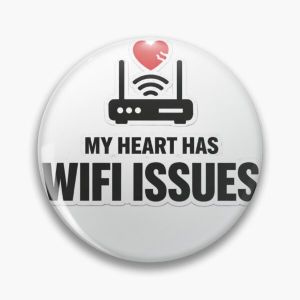 Item preview, My Heart Has WiFi Issues Funny Love Tech Pun Valentine Design designed and sold by Lumiart1408.