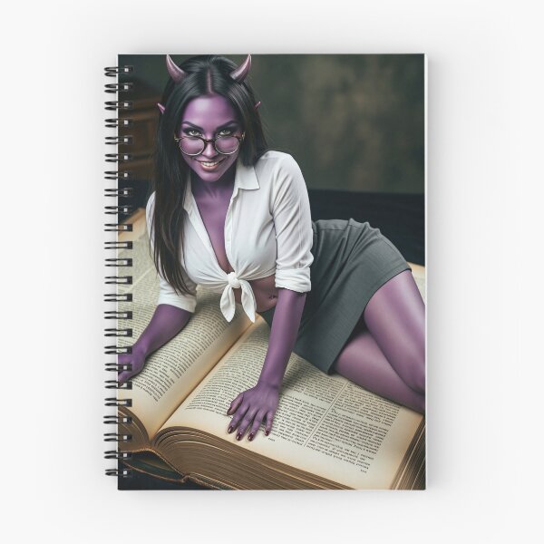 Item preview, Purple Demon Justice Secretary on Massive Book designed and sold by CathryneDelamort.