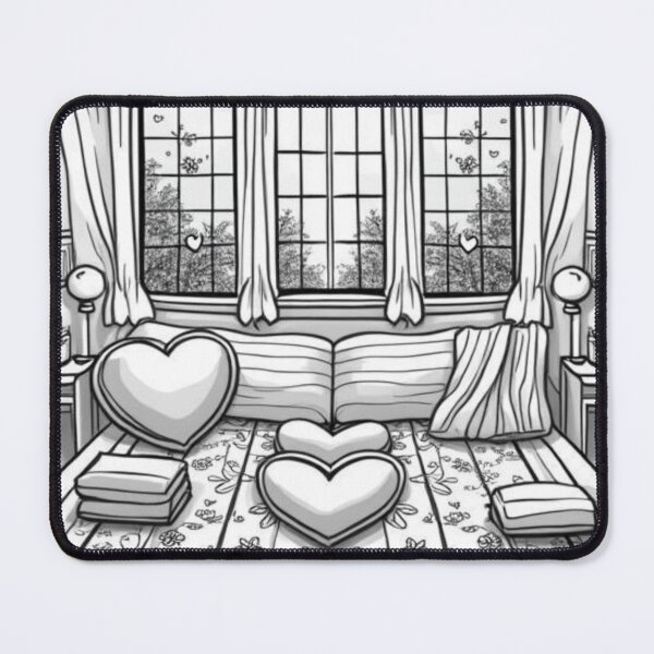 Item preview, Part 8 Cozy Hearts Coloring Page – Relaxing Black and White Line Art designed and sold by Kookyclan.