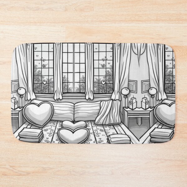 Item preview, Part 8 Cozy Hearts Coloring Page – Relaxing Black and White Line Art designed and sold by Kookyclan.
