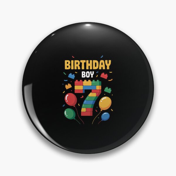 Item preview, Kids 7 Year Old Building Blocks Master builder 7th Birthday Boy designed and sold by SyntaxClaw.