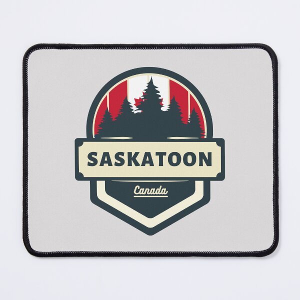 Item preview, Saskatoon Canada | Retro Vintage Travel Badge designed and sold by World Designs.