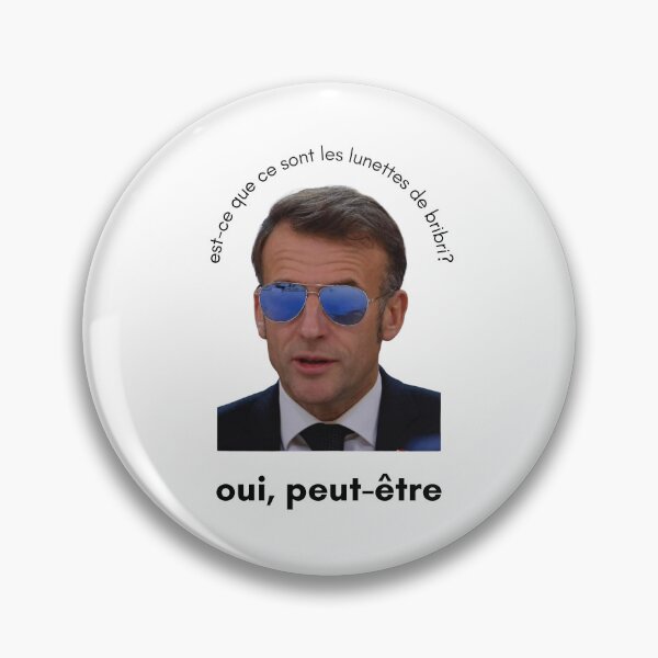 Item preview, Even Emmanuel Macron wearing sunglasses designed and sold by Crealice.