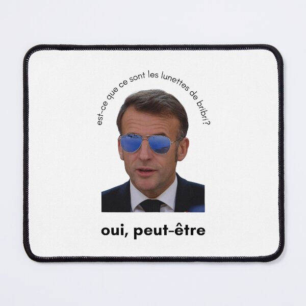 Item preview, Even Emmanuel Macron wearing sunglasses designed and sold by Crealice.
