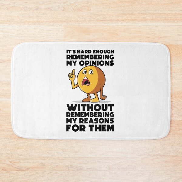 Item preview, Confused emoji sarcastic quote – “It’s hard enough remembering my opinions” funny relatable design (on light colors) designed and sold by messy-nessie.